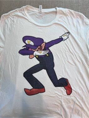 Bella Canvas Cream Crewneck T‑Shirt Waluigi